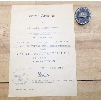 Odznaka za rany srebrna z nadaniem SS